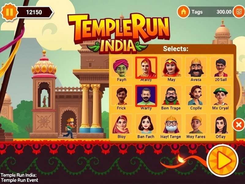 Temple Run India festival event showcasing Diwali-themed gameplay